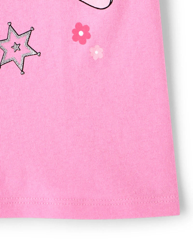 Baby And Toddler Girls Western Doodle Graphic Tee