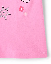 Baby And Toddler Girls Western Doodle Graphic Tee