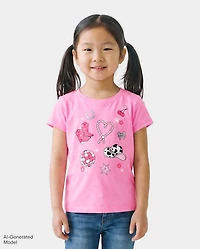Baby And Toddler Girls Western Doodle Graphic Tee