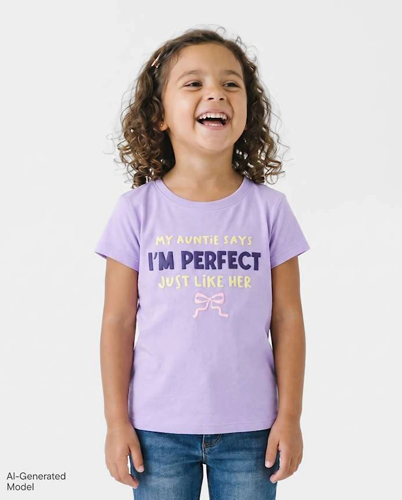 Baby And Toddler Girls Auntie Graphic Tee