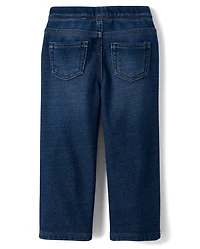 Toddler Girls French Terry Wide Leg Sweatpant Jeans