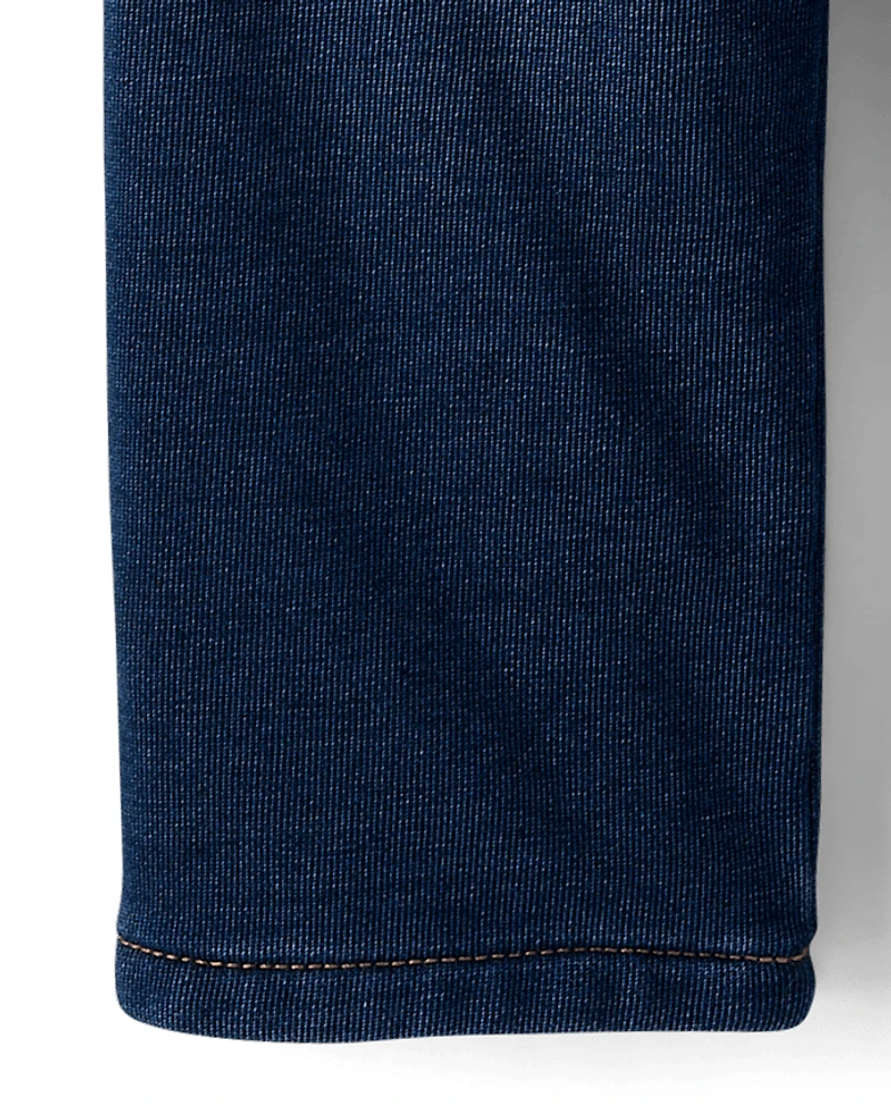 Toddler Girls French Terry Wide Leg Sweatpant Jeans