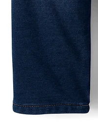 Toddler Girls French Terry Wide Leg Sweatpant Jeans