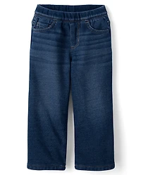 Toddler Girls French Terry Wide Leg Sweatpant Jeans