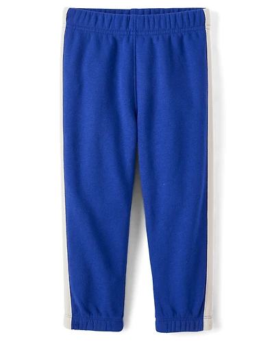 Baby And Toddler Boys Side Stripe Premium Fleece Jogger Pants