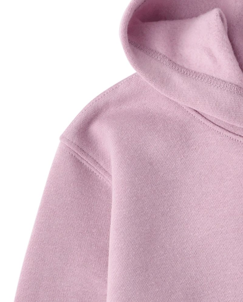 Sweat à capuche en polaire premium motif pour petites filles