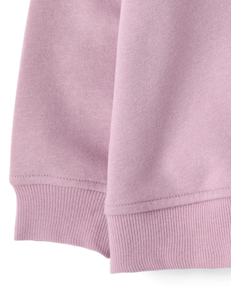 Sweat à capuche en polaire premium motif pour petites filles