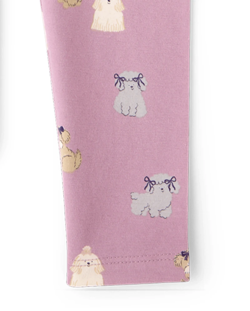 Toddler Girls Dog Leggings 4-Pack