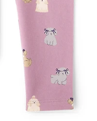 Toddler Girls Dog Leggings 4-Pack