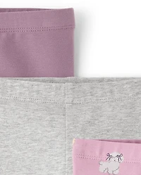 Toddler Girls Dog Leggings 4-Pack