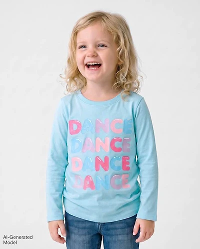 Baby And Toddler Girls Dance Graphic Tee