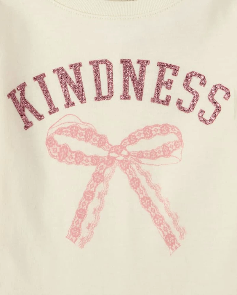 Baby And Toddler Girls Kindness Graphic Tee