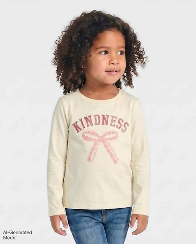Baby And Toddler Girls Kindness Graphic Tee