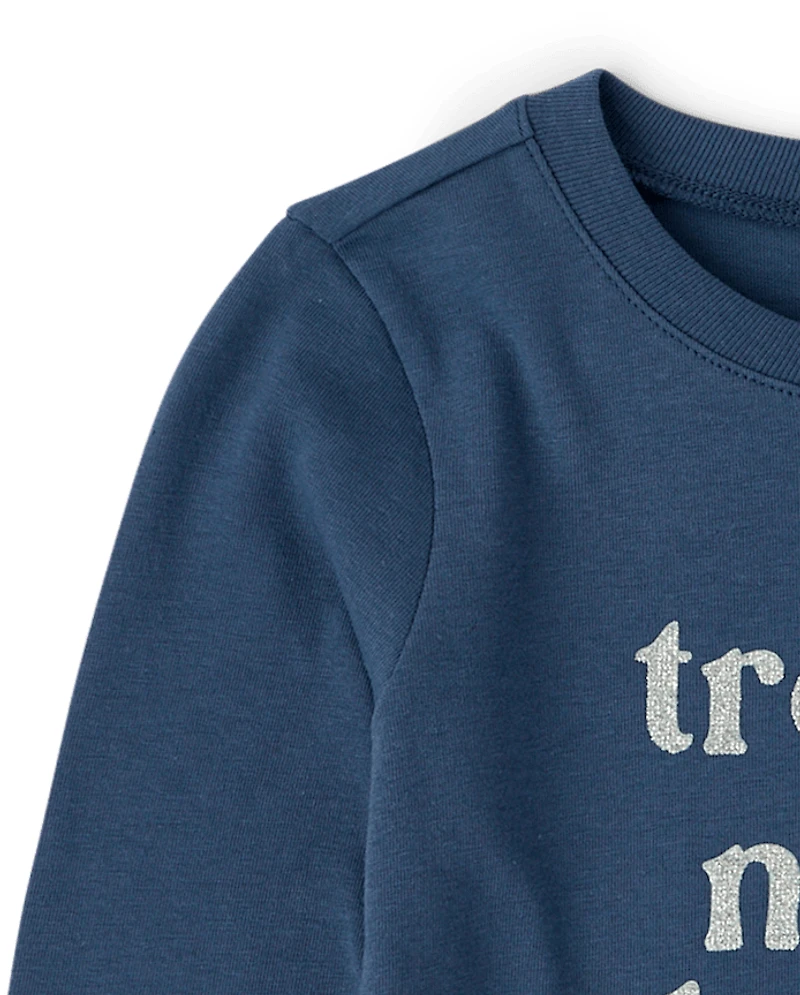 Baby And Toddler Girls Trouble Graphic Tee