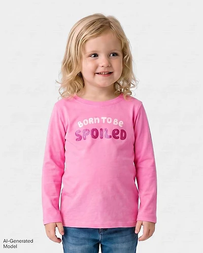 Baby And Toddler Girls Spoiled Graphic Tee