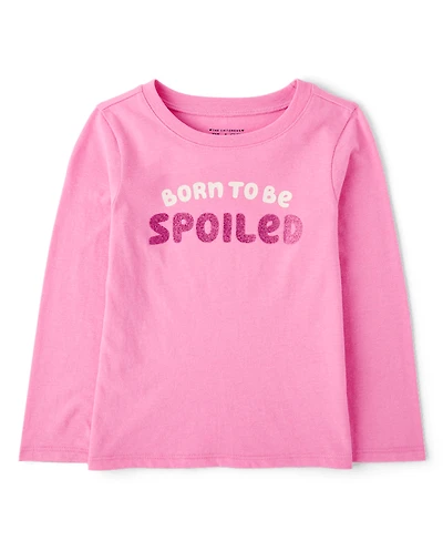 Baby And Toddler Girls Spoiled Graphic Tee