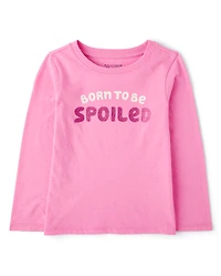 Baby And Toddler Girls Spoiled Graphic Tee