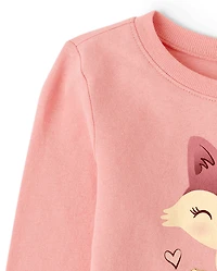 Baby And Toddler Girls Fox Graphic Tee