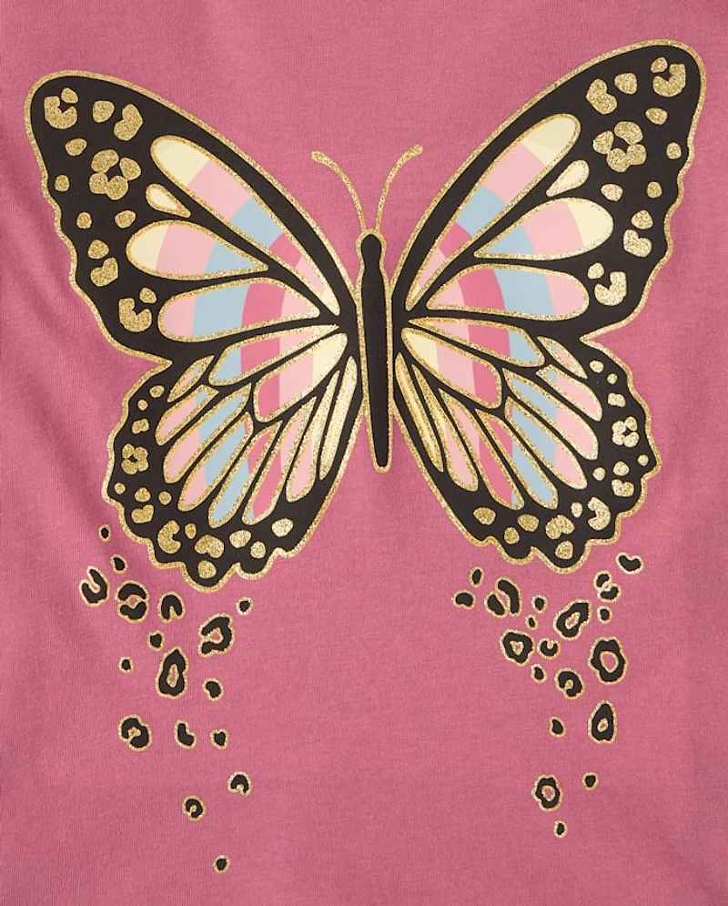 Baby And Toddler Girls Butterly Graphic Tee