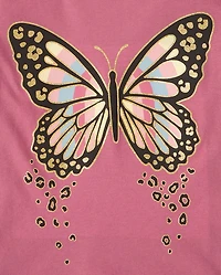 Baby And Toddler Girls Butterly Graphic Tee