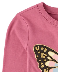 Baby And Toddler Girls Butterly Graphic Tee