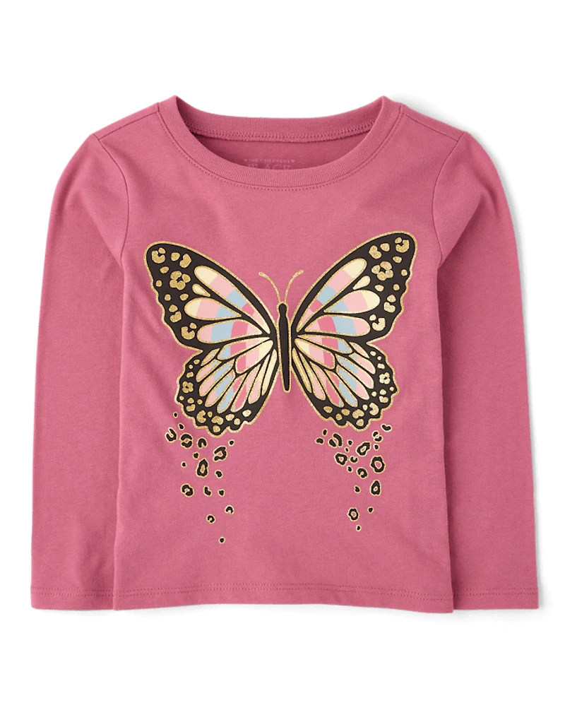 Baby And Toddler Girls Butterly Graphic Tee