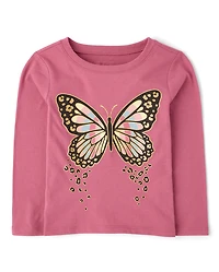 Baby And Toddler Girls Butterly Graphic Tee