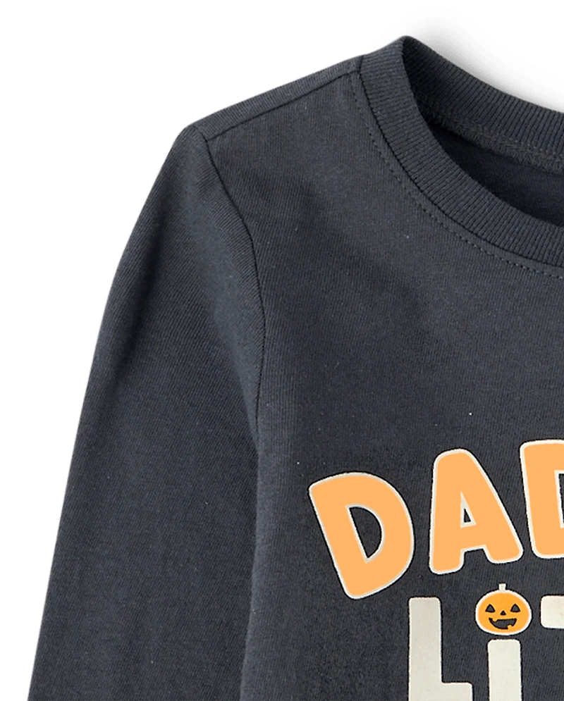 Baby And Toddler Girls Glow Halloween Daddy's Ghoul Graphic Tee