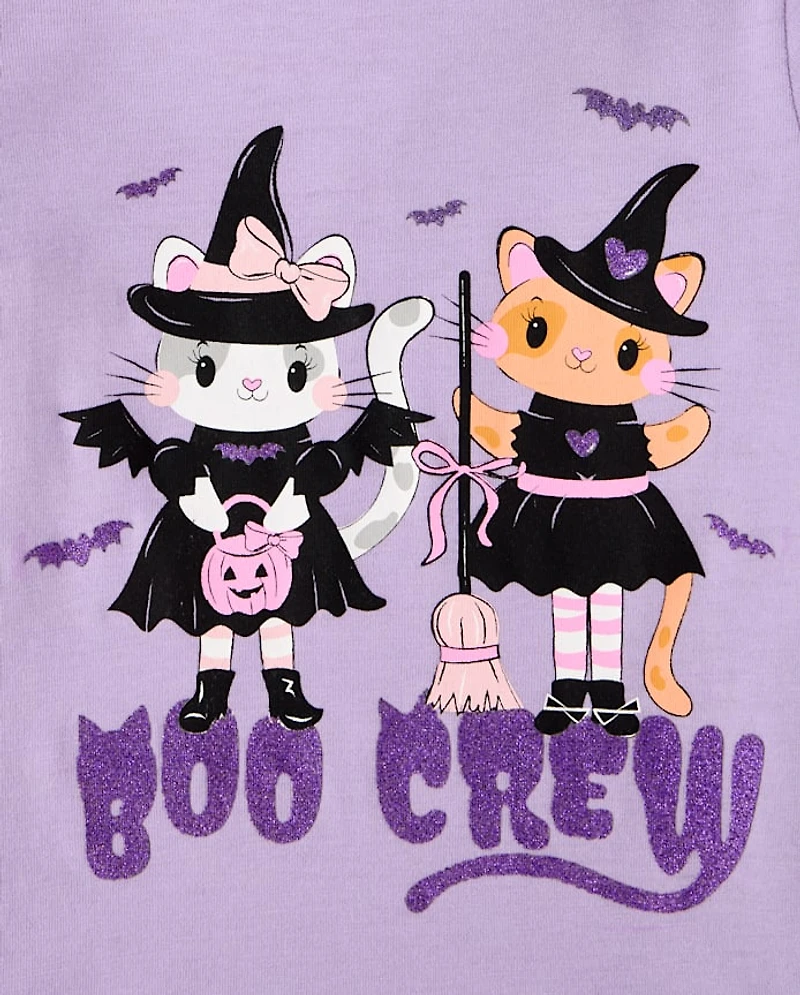 Baby And Toddler Girls Halloween Boo Crew Graphic Tee