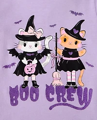 Baby And Toddler Girls Halloween Boo Crew Graphic Tee