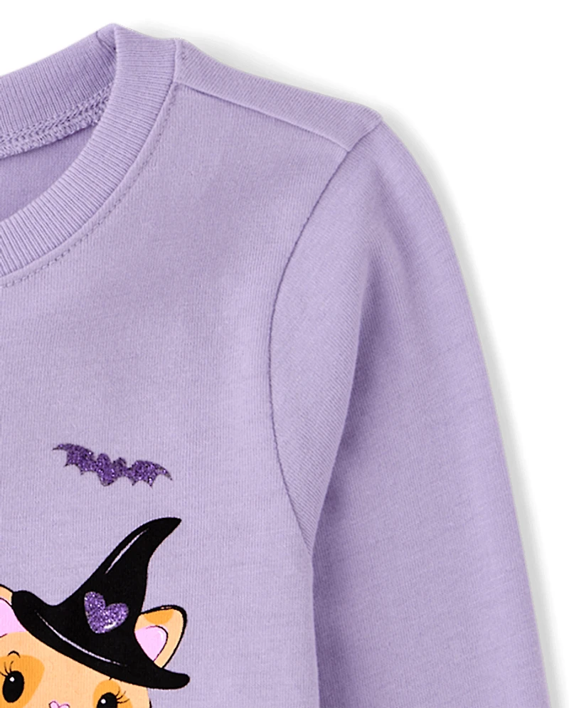 Baby And Toddler Girls Halloween Boo Crew Graphic Tee