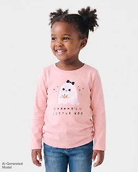 Baby And Toddler Girls Halloween Mommy's Boo Graphic Tee