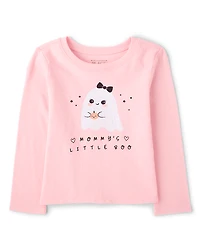 Baby And Toddler Girls Halloween Mommy's Boo Graphic Tee