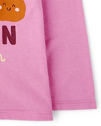 Baby And Toddler Girls Cutest Pumpkin Graphic Tee