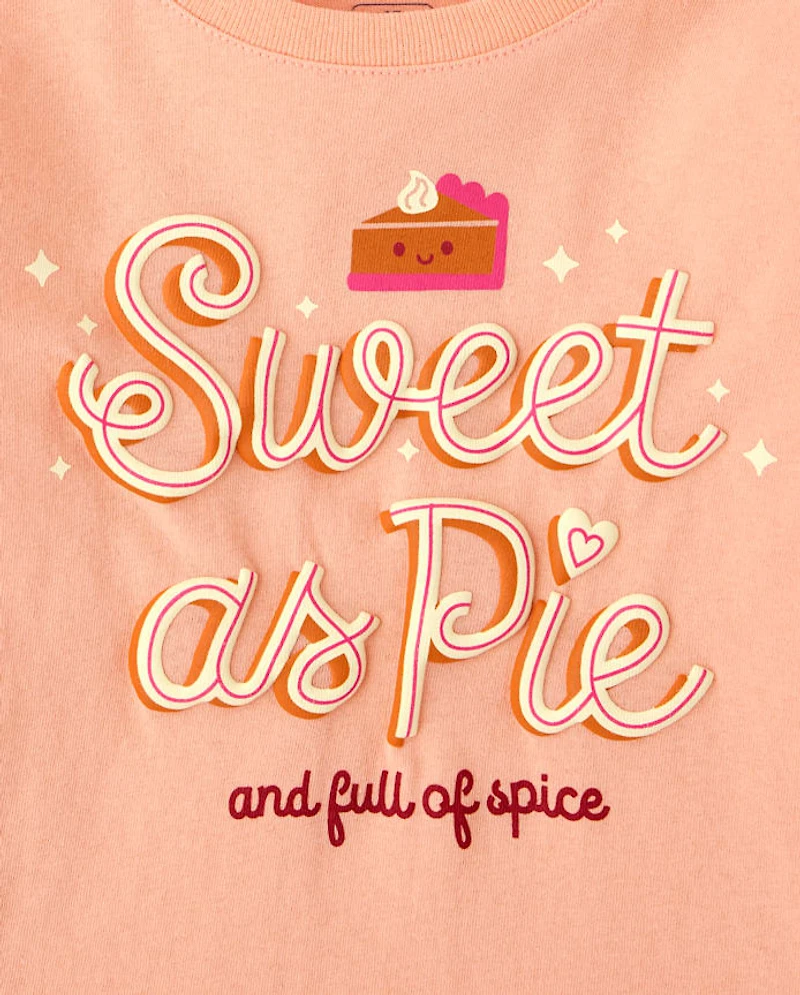 Baby And Toddler Girls Thanksgiving Sweet As Pie Graphic Tee