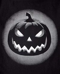 Boys Glow Halloween Pumpkin Graphic Tee