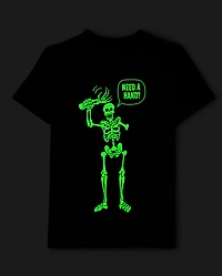 Boys Halloween Skeleton Hand Graphic Tee