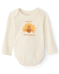 Baby First Thanksgiving Graphic Bodysuit