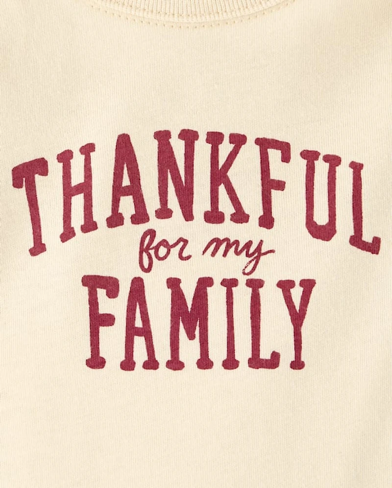Baby Matching Family Thanksgiving Thankful Graphic Bodysuit