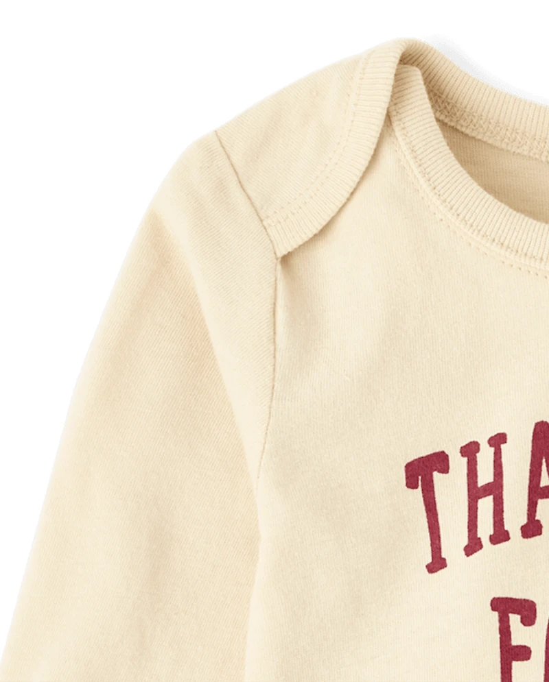 Baby Matching Family Thanksgiving Thankful Graphic Bodysuit
