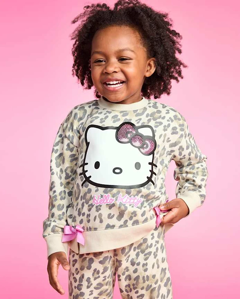 Toddler Girls Hello Kitty® Sequin Leopard 2-Piece Outfit Set