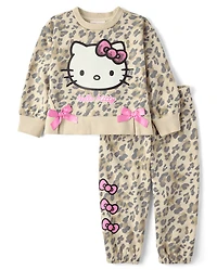 Toddler Girls Hello Kitty® Sequin Leopard 2-Piece Outfit Set
