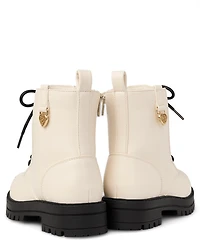Girls Charm Combat Boots