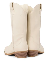Girls Embroidered Bow Cowgirl Boots
