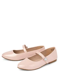 Girls Heart Stud Ballet Flats