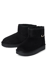 Girls Teddy Boots
