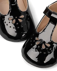 Baby Girls Perforated T-Strap Mary Jane Shoes