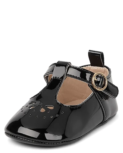 Baby Girls Perforated T-Strap Mary Jane Shoes