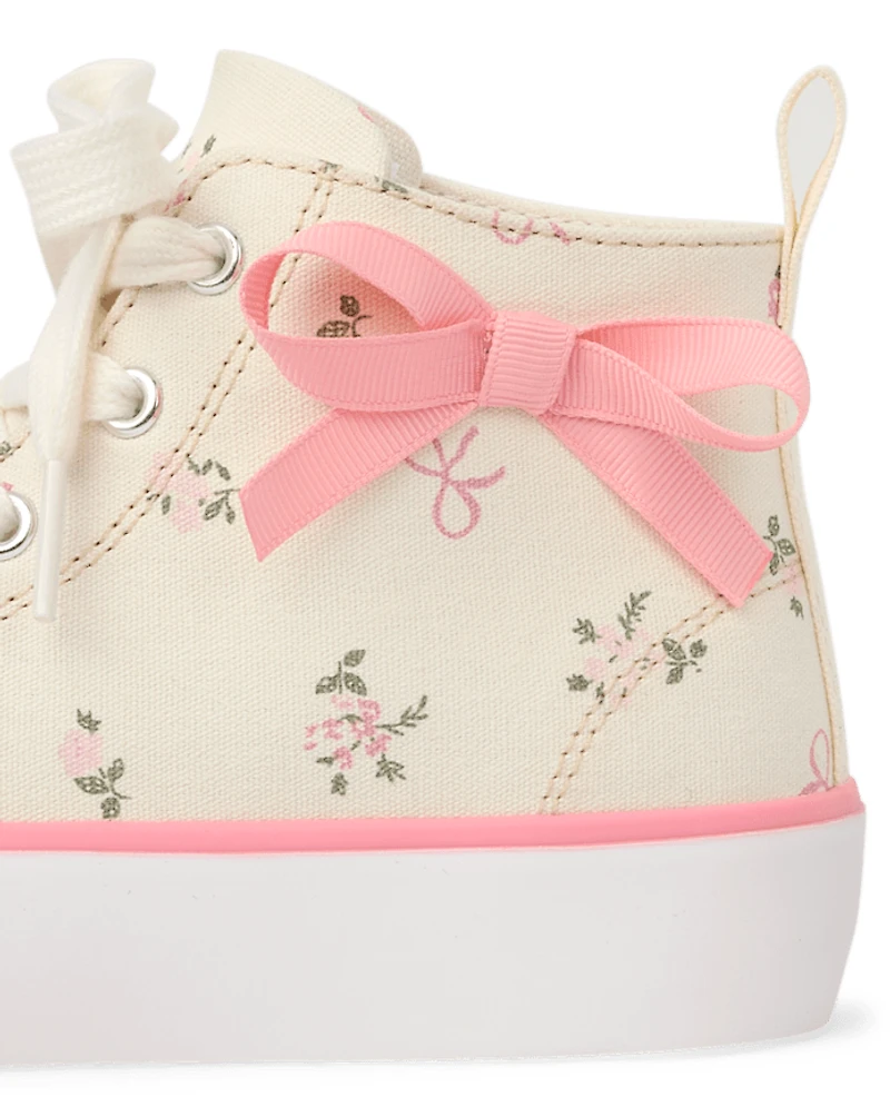 Baskets montantes à nœud pour filles
