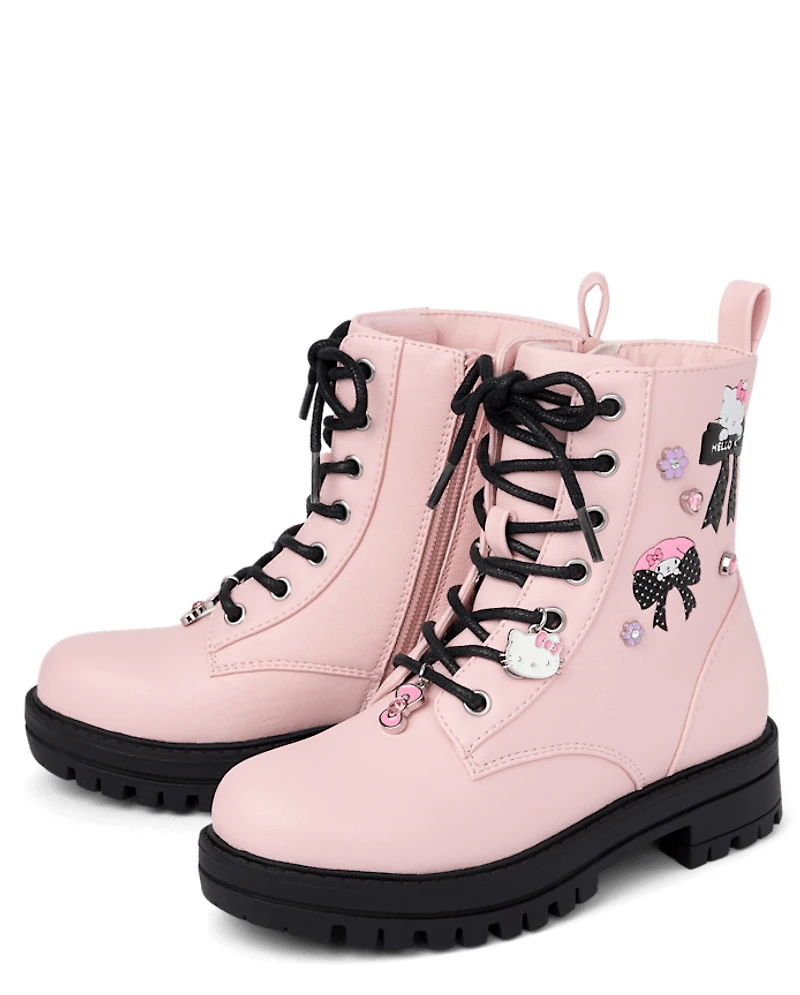 Girls Hello Kitty® And Friends Studded Combat Boots